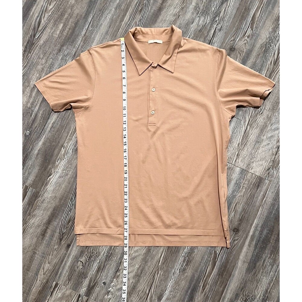 Helmut Lang Polo Shirt Made In Italy Beige Cotton L - Picture 5 of 11